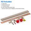 24" Heavy-Duty Copper Ground Bar,Grounding Bar Kit Block, with 56