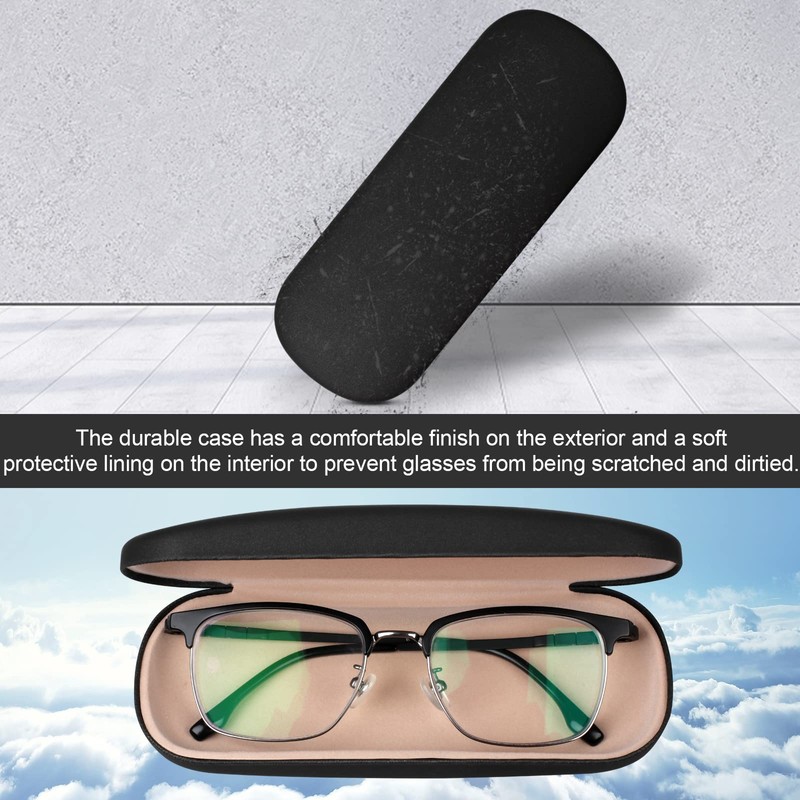 Joyberg Glasses Case, 2 Pack Eyeglass Case with Cleaning Cloth,