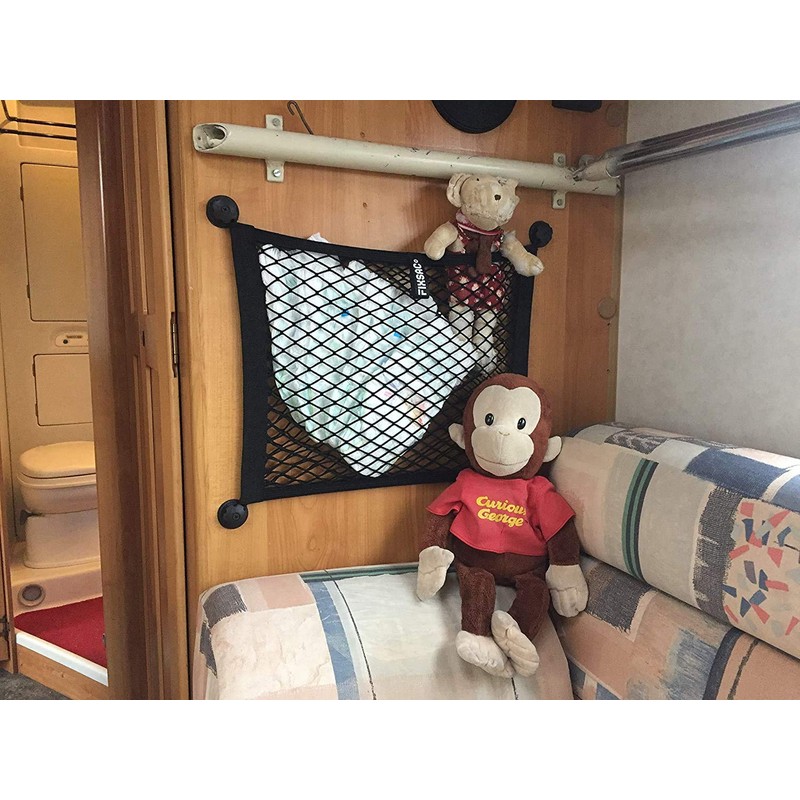 2 Pcs Van Storage Cargo Net,Wall Elastic Nylon Double-Layer Mesh