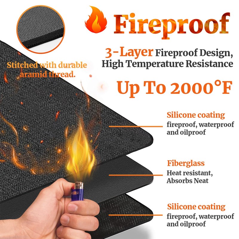 70 ×48 inches Under Grill Mat Fit Blackstone 28in &