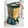 Premium Multi-compartment Grain/Cereal/Rcie Storage Container Dispenser, 10kg Capacity, 360° Rotating