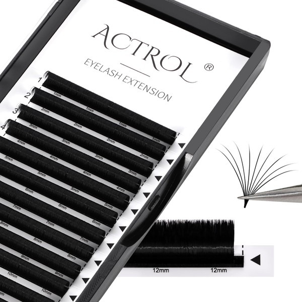 ACTROL Easy Fan Lashes Eyelash Extensions 0.05 C 60° Curl