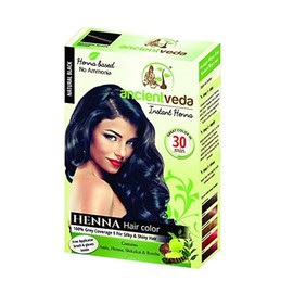 Ancient Veda Henna Hair Color Black (60 g / 2.11 oz) (BLACK)