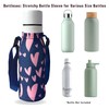 Bottlesoc Water Bottle Holder with Shoulder Strap | Pink Heart