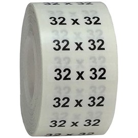 32 x 32 Men's Pants Clothing Size Strip Labels 1.25 x 5 125 Total Stickers