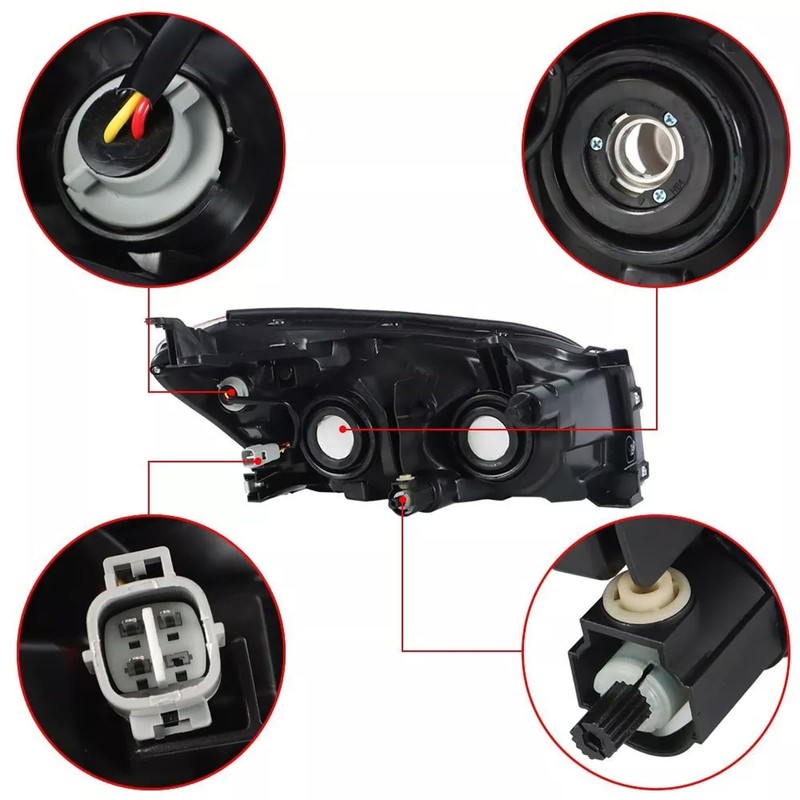 Headlights Assembly Pair Compatible with 2009 2010 2011 2012 Toyota