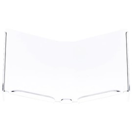 Plymor Clear Acrylic Open Book Display Stand with 1" Ledge, Tilted, 11.625" W x 6" D x 6" H