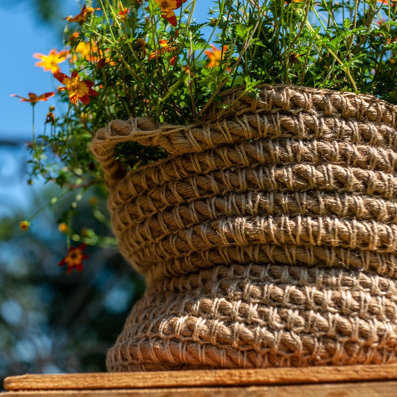 Relaxdays Jute Rope 12 mm, Set of 2 Natural Ropes,