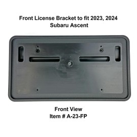 C&C Car Worx A-23-FP-C Front License Plate Frame Bracket Mount and Rear License Plate Bracket Compatible with 2023, 2024 Subaru Ascent at a Bundled Discount
