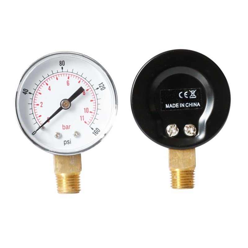 TEHAUX 2pcs Psi Pressure Gauge High Precision Npt Design for