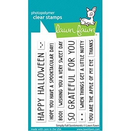 Lawn Fawn LF2934 Simply Fall Sentiments 3X4 Clear Stamp Set
