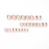 MERVF Square Press on Nails Short Fake Nails Green French
