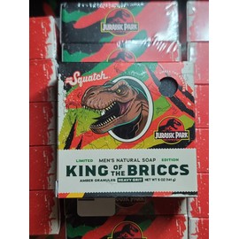 Dr. Squatch Soap King Of The Briccs Jurassic Park LIMITED EDITION Heavy Grit Bar