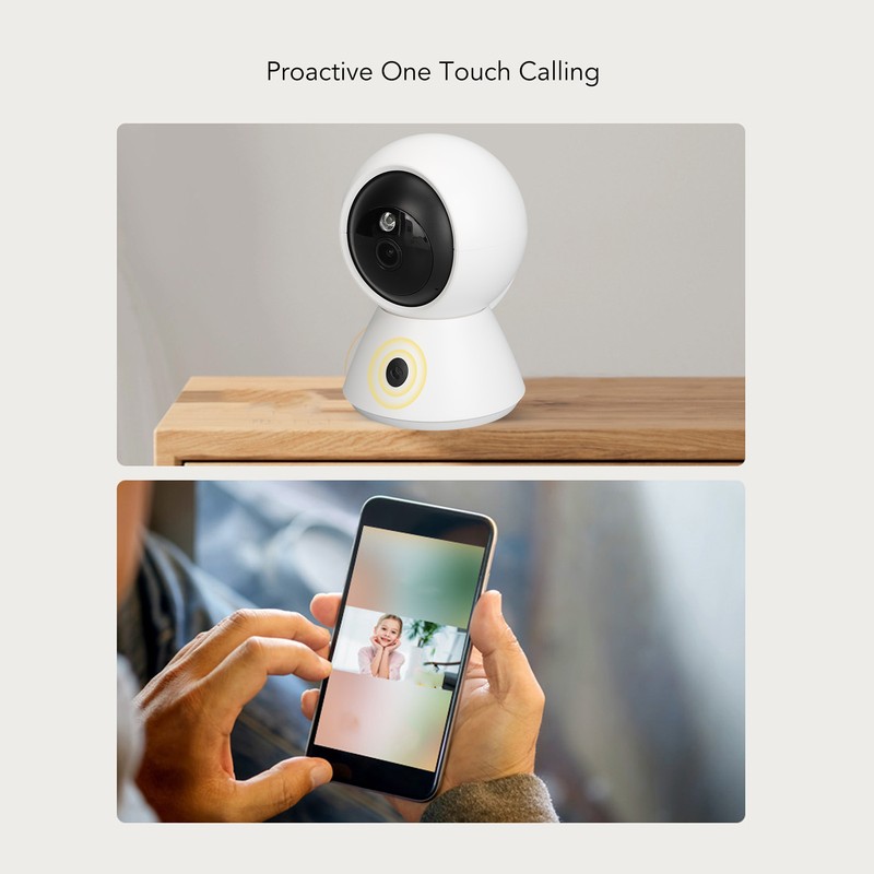 Security Camera Wireless 355° Rotation 3MP WiFi Smart Baby Monitor