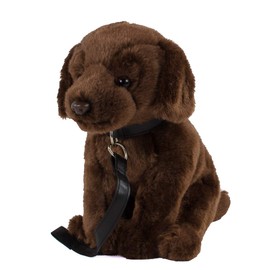 Teddys Rothenburg Cuddly Toy Labrador with Lead 30 cm with Tail Plush Dog Fabric Dog