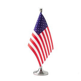 USA Flag American Flags, Small Mini American Desk Flag, Used for Table Office Classroom Home Patriotic Events Decorations