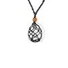 AIMALL Empty Stone Holder Necklace Crystal Quartz Gemstone Cage Rope