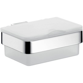 Emco Loft 53900101 Wet Wipe Box (Plastic White/Chrome, Width 155.5 mm, Wet Paper Dispenser for Toilets) Normal