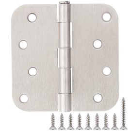 12 Pack 4 Inch Nickel Door Hinges Satin/Brushed Nickel Door Hinges 4 in x 4" Exterior Interior Door Hinges for Stardand Doors Stall,Front,Closet,Silver Residential Door Hinges Iron Bifold Door Hinge