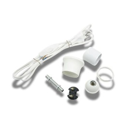 Hanna's Laden Electric Kit for DIY Lamp - E27 Socket White with Cable - Without Lampshade - Includes Manual Switch & Assembly Instructions