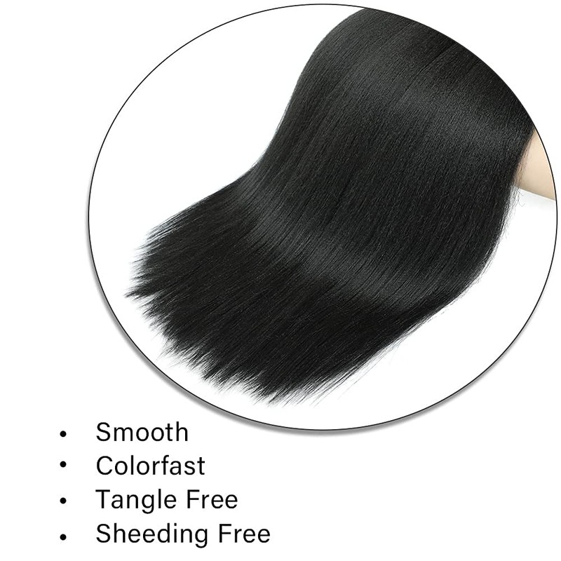 X-Tress 24" Summer Hair Extensions 8 Pieces Black