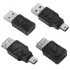 GELRHONR 4pcs USB to Mini USB Adapter, USB 2.0 A