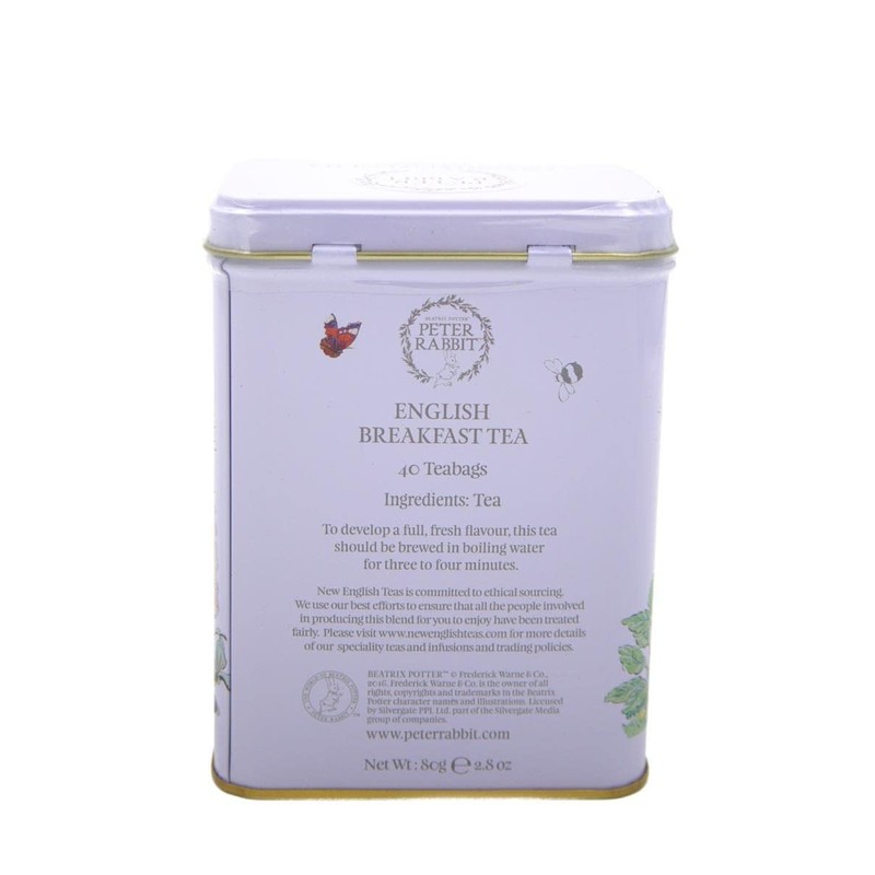 New English Teas Peter Rabbit Tea Caddy with 40 Earl
