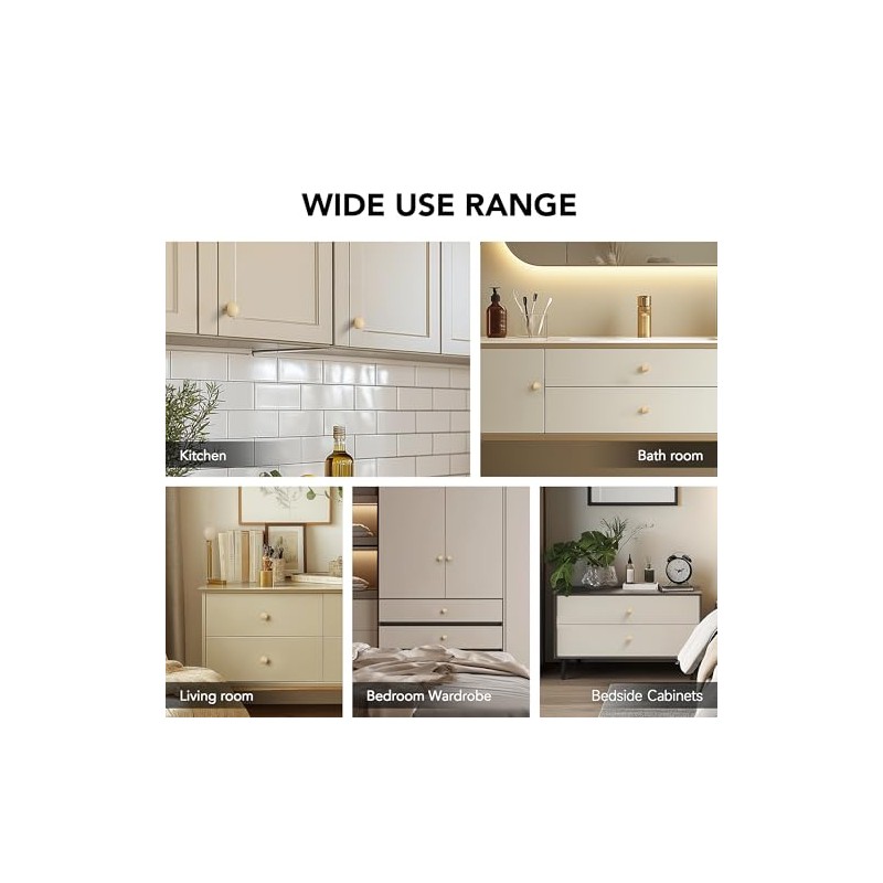 10 Pack Champagne Bronze Cabinet Knobs Zinc Round Knobs for