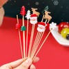 Smart Rice 4.7 Inch Bamboo Christmas Toothpicks for Appetizers -