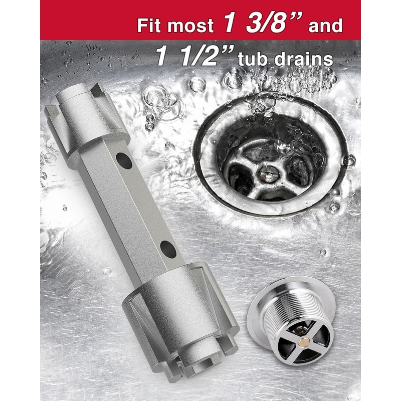 1.5" Tub Drain Extractor and Heavy Duty Tub Drain Remover