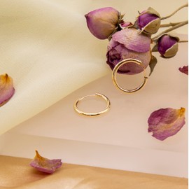 Carissima Gold Women's 9ct Yellow Gold Hollow Tube Hoop Earrings - 17.5mm