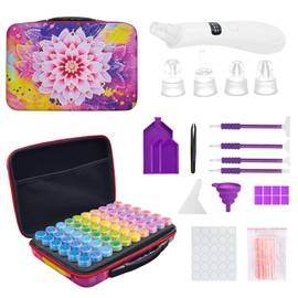 Diamond Painting Storage Containers Case,60 Slots Diamond Art Boxes Kits,Portable Jewelry Beads Storage Box Accessories(purple)