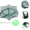 2 Juegos Trampa para Peces Plegable Poligonal Red de Nylon