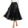 Dwirapal Sequin Long Tulle Skirt Layered Flowy Fairy Sparkle Party
