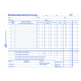 AVERY Zweckform 740 Reisekostenabrechnung (A5 quer, mit 1Blatt Blaupapier, von Rechtsexperten geprüft für Deutschland/Österreich zur wöchentlichen Abrechnung inkl Kfz-Kostenaufstellung, 50 Blatt) weiß
