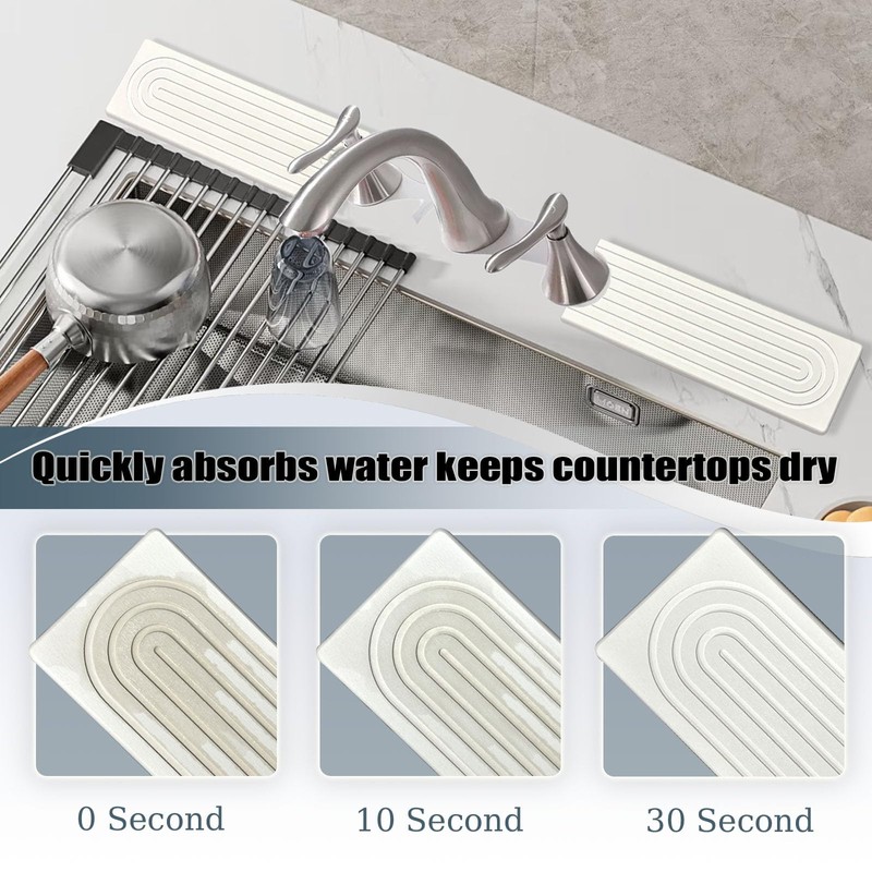 Stargaz Faucet Mat For Kitchen Sink，Sink stone quick dry around