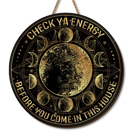 Gothic Door Sign Ouija Board Front Wooden Wreath Hanging Moon Astrology Witchy Tarot Mystical Decor Celestial Decorations for Home Party