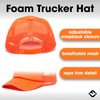 Funky Junque Foam Snapback Trucker Hat - Neon Orange