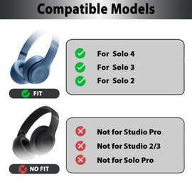 Adhiper 3-in-1 Silicone Sweat Case Cover for Beats Solo 4, Cute Earpad Covers/Headband Cover/Shell Covers for Beats Solo4 & Solo3 Headphones Accessories, Sweatproof & Easy to Clean - Blue