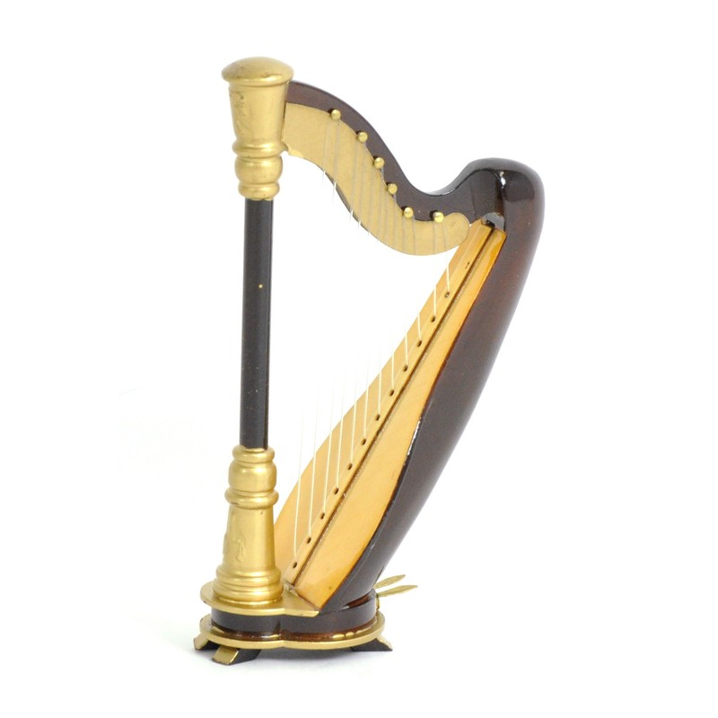 Sunrise Sound House Miniature Musical Instrument Harp, 5.9 inches (15