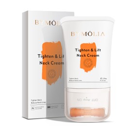 BYMOLIA Neck Firming Cream with Roller - Anti-Aging Treatment, Hydrating & Tightening with Collagen,Hyaluronic Acid, Reduces Wrinkles,Lifts & Firms Skin for Youthful Look,Turkey Treatment,4.23 fl oz