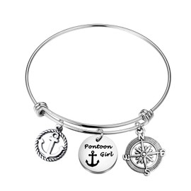 CENWA Pontoon Girl - Pulsera de Joyería Náutica Expandible Pulsera para Mujer