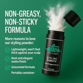 Texture Powder - Polvos texturizantes y matificantes para hombres - Productos para peinar, dar volumen y moldear el cabello que aportan volumen extra 