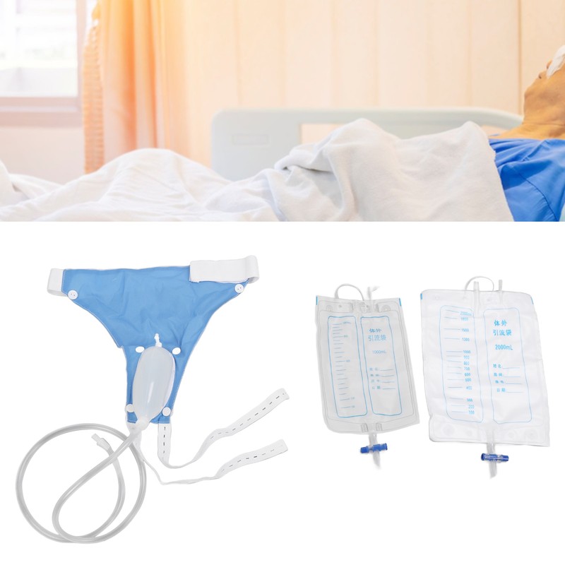 Urine Collector Bag Safe Breathable 1000ml 2000ml Large Capacity Silicone