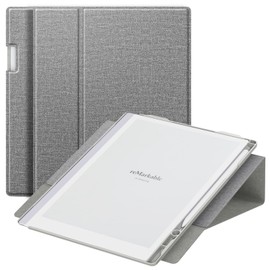 ENET-CASE Case for Remarkable 2 Paper Tablet- Multi-Viewing Adjustable Folding Book Folio Cover - with Built-in Pen Holder - for 10.3" 2020 Released (Gray)