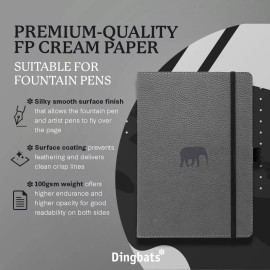 Dingbats* Notebooks Dingbats A5 Wildlife Grid Notebook Journal - Premium Vegan Leather Hardcover ...