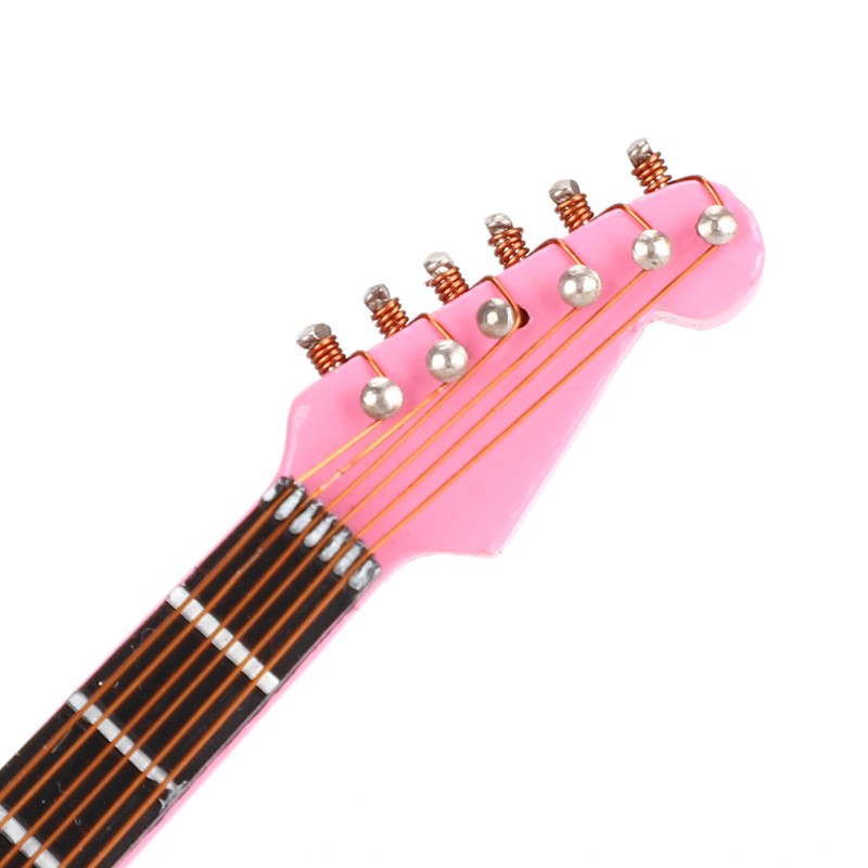 Guitar Decoration Miniature Ornaments Mini Musical Instrument Model Gift Pink