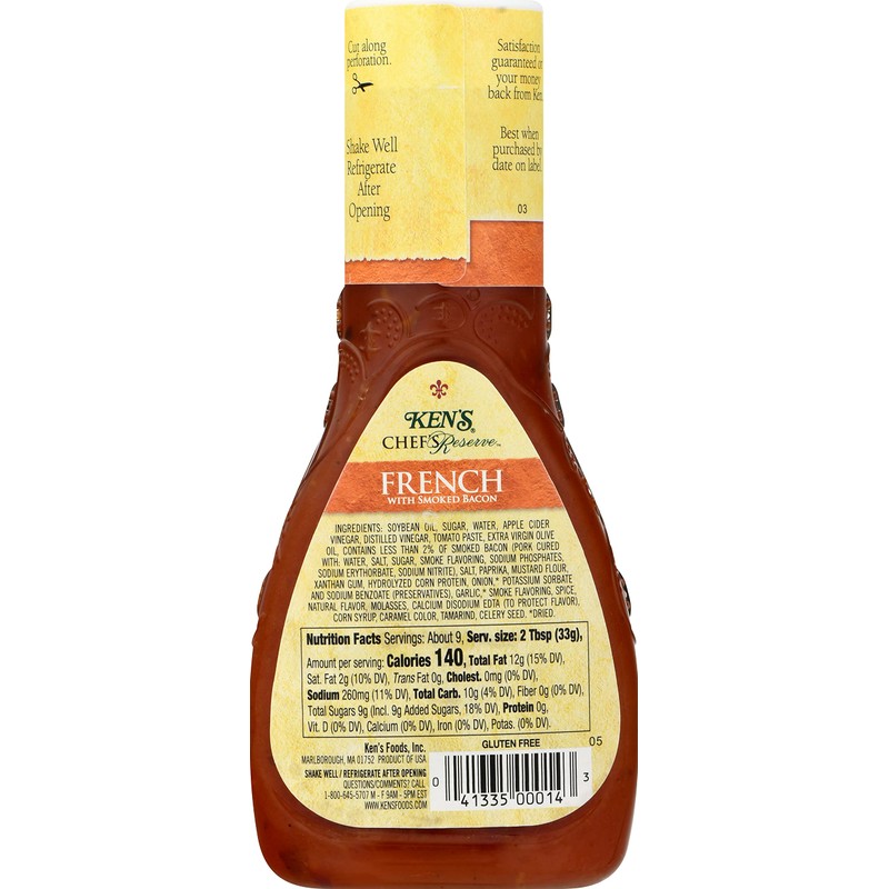 Ken's Steak House Chef's Reserve French Dressing with Smoked Bacon
