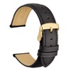 WOCCI 24 mm Replacement Vintage Genuine Leather Watch Band Black