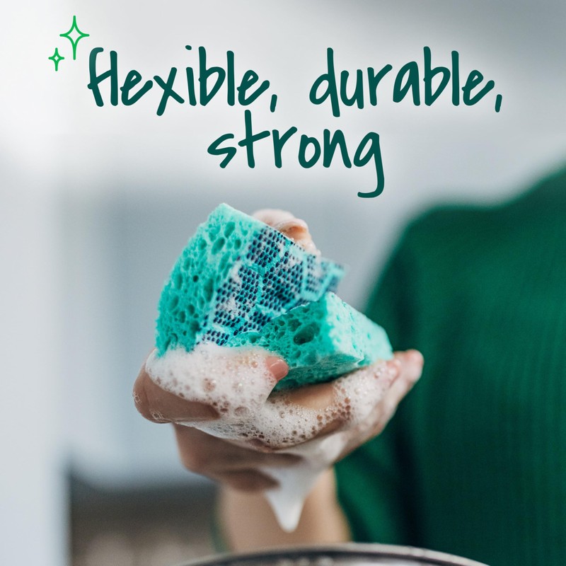 Scotch-Brite Odor Resist Heavy Duty Scrub Sponge, Dishwasher-Safe Kitchen sponges